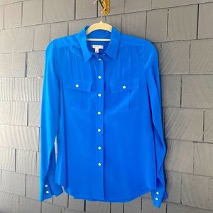 J.CREW | classic silk button down shirt!